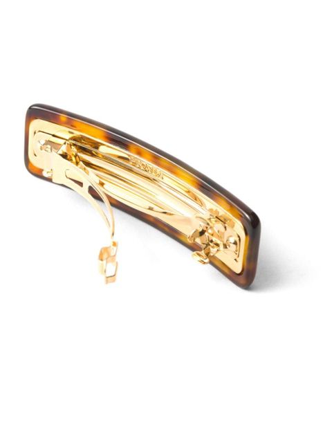 Prada tortoiseshell-effect hair clip - Brown - zdjęcie produktu nr 2