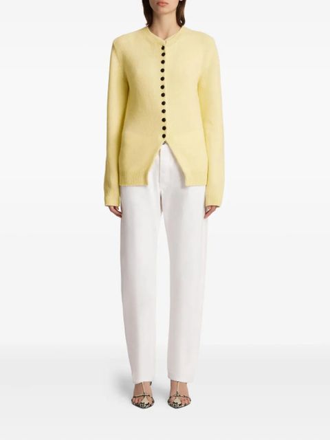 KHAITE Josette button cardigan - Yellow