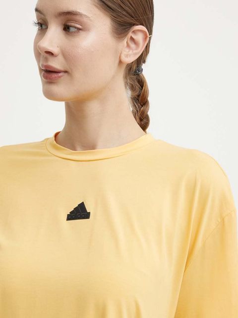 adidas t-shirt damski kolor żółty IS0664