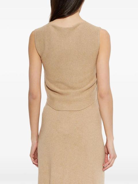 Cult Gaia Romma high-neck knit vest - Neutrals