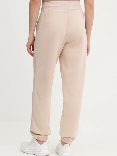 Guess spodnie dresowe AELIA damskie kolor beżowy gładkie V5BB10 KB681