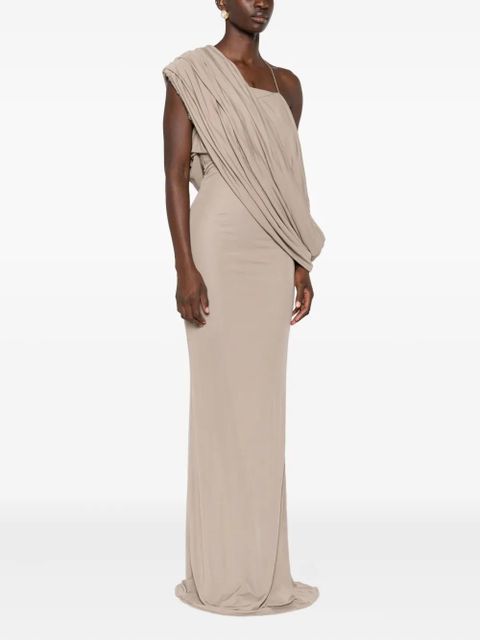 Christopher Esber draped one-shoulder dress - Neutrals