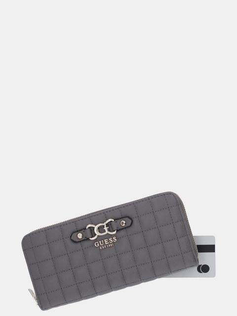 Guess portfel NADIRA damski kolor szary SWQG84 24146