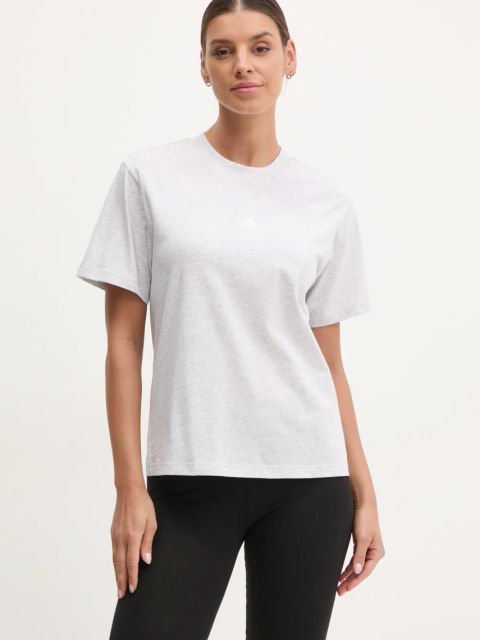adidas t-shirt bawełniany Essentials damski kolor szary JC5945