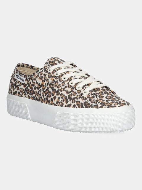 Superga tenisówki PLATFORM LEOPARD PRINT LE