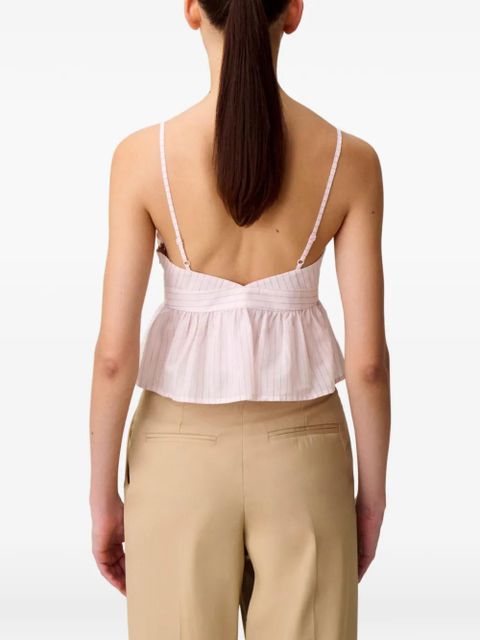 Claudie Pierlot striped V-neck top - Pink