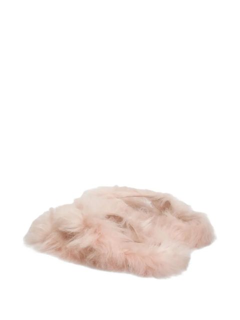 Dolce & Gabbana shearling flip-flops - Pink