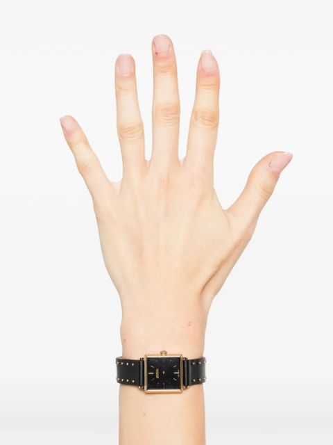 ISABEL MARANT studded square 2.3mm watch - Black