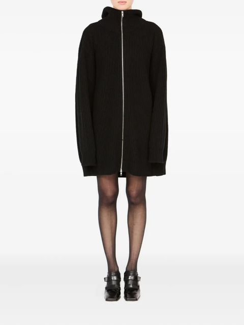 MM6 Maison Margiela zip-front ribbed jacket - Black - zdjęcie produktu nr 2