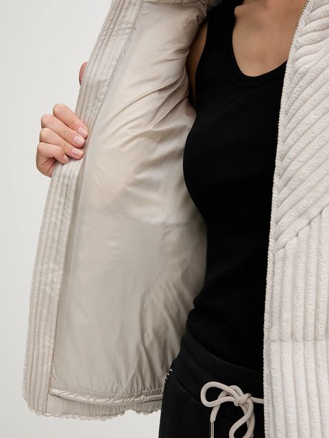 Colmar kurtka sztruksowa puchowa kolor beżowy zimowa 2187.2ZM