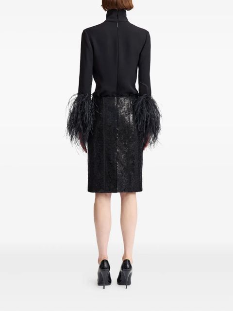 16Arlington Deoda sequin lace skirt - Black