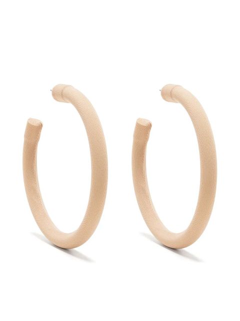 MM6 Maison Margiela large open hoop earrings - Neutrals - zdjęcie produktu nr 1