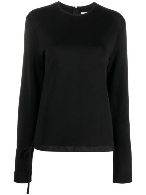 Jil Sander zip-up extra-long sleeve sweatshirt - Black - zdjęcie produktu nr 1
