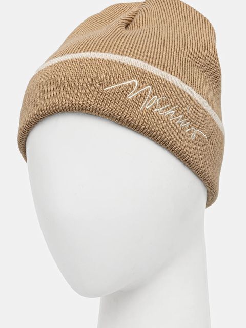 Moschino czapka z wełną kolor zielony M3352 65461