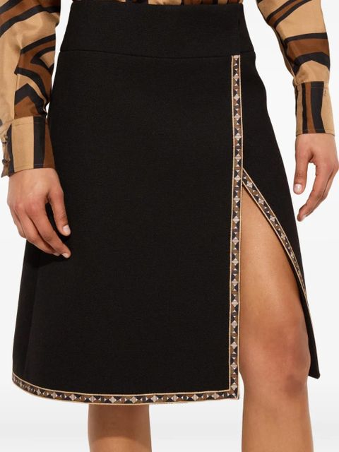 PUCCI Labirinto-print wool skirt - Black