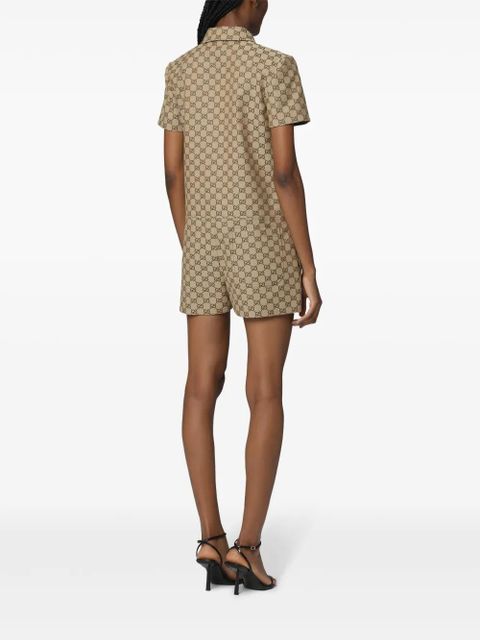 Gucci GG Supreme canvas playsuit - Neutrals