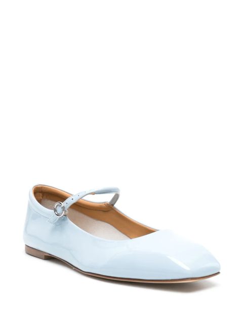 Aeyde Uma patent-leather ballerina shoes - Blue