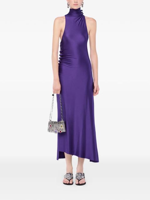 Rabanne draped snap-fastening midi dress - Purple - zdjęcie produktu nr 2