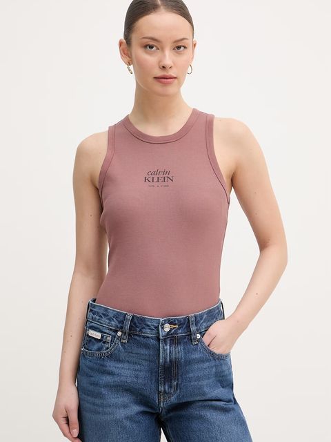 Calvin Klein Jeans top damski z bawełną - zdjęcie produktu nr 1