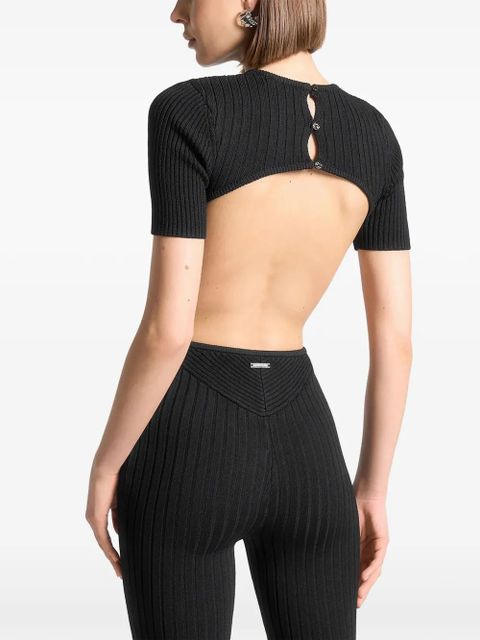 Manière De Voir backless knitted jumpsuit - Black