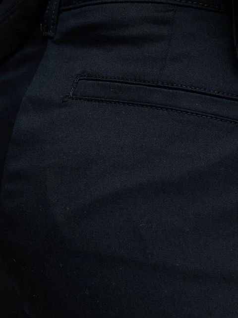 Sisley spodnie damskie kolor granatowy fason cygaretki high waist