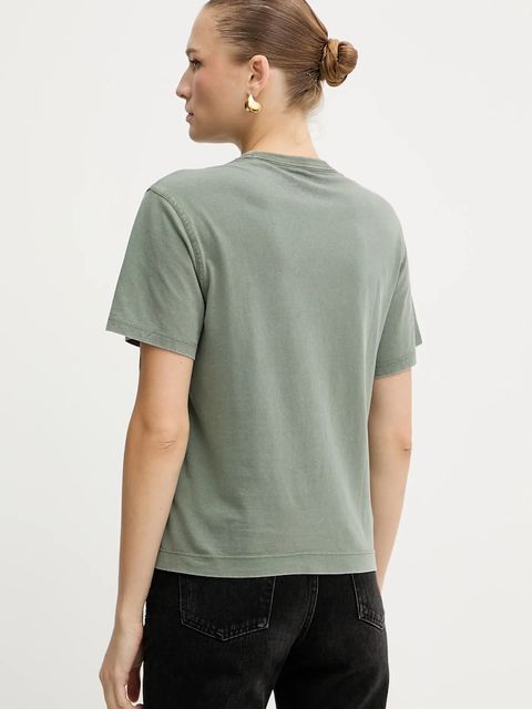 Guess t-shirt bawełniany damski kolor zielony W5YI17 I3Z14