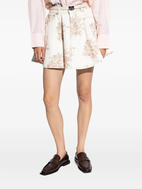 GANNI floral skirt - White