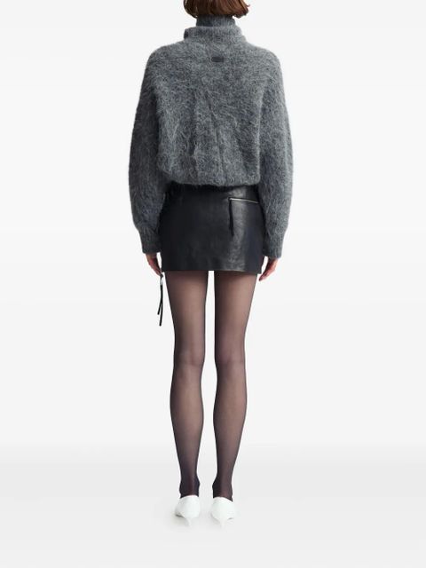 16Arlington Adu zip-detail mini skirt - Black