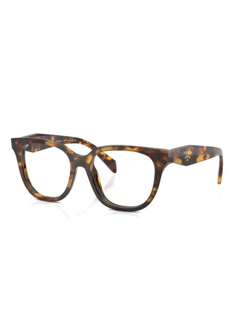 Prada Eyewear round-frame glasses - Brown