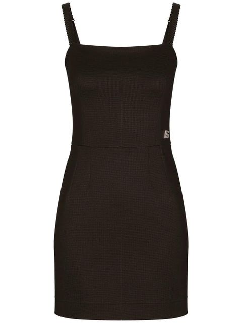 Dolce & Gabbana logo plaque sleeveless mini dress - Black - zdjęcie produktu nr 1