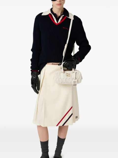 Miu Miu Arcadie matelassé arcadie leather tote bag - White