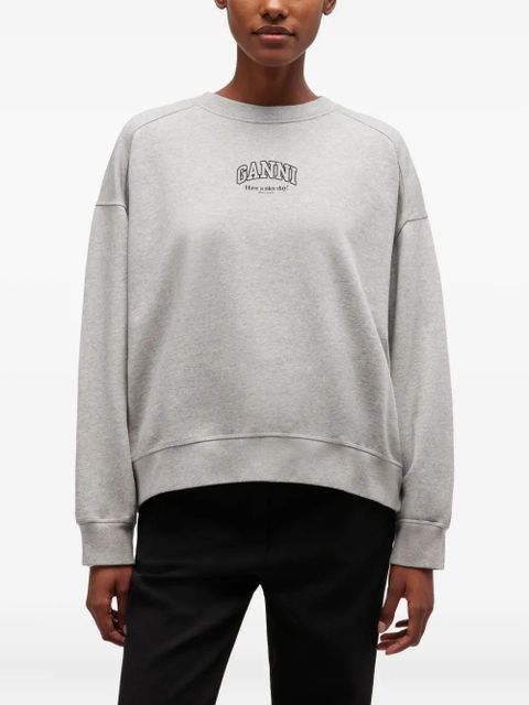GANNI logo sweatshirt - Grey