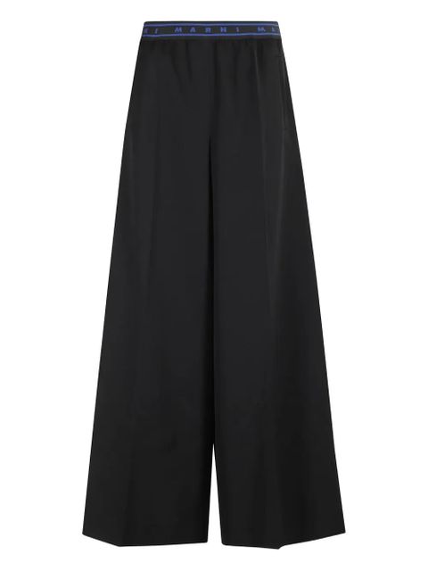 Marni logo waistband trousers - Black - zdjęcie produktu nr 1