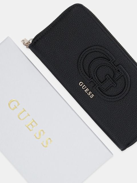 Guess portfel CALEBRA damski kolor czarny SWBG95 36146