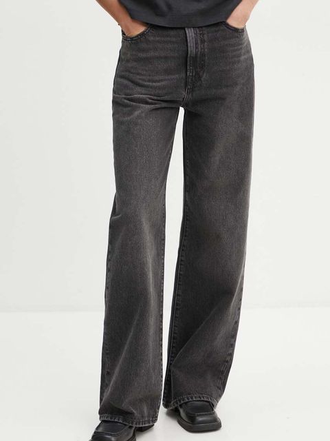 Levi's jeansy RIBCAGE WIDE LEG damskie kolor czarny - zdjęcie produktu nr 1