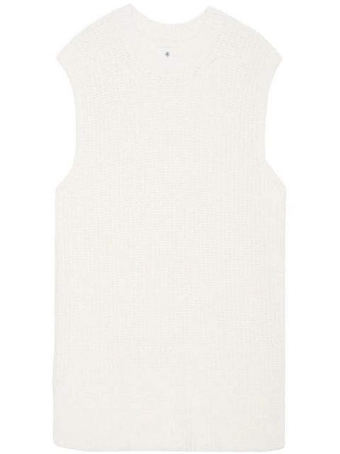 ANINE BING Olivier cable-knit vest - White - zdjęcie produktu nr 1