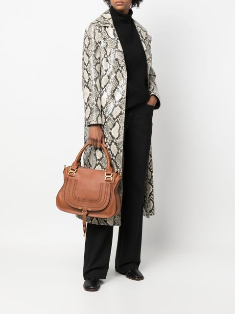 Chloé Marcie grained-leather tote bag - Brown - zdjęcie produktu nr 2