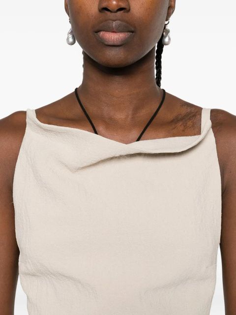 Nanushka square-neck midi dress - Neutrals