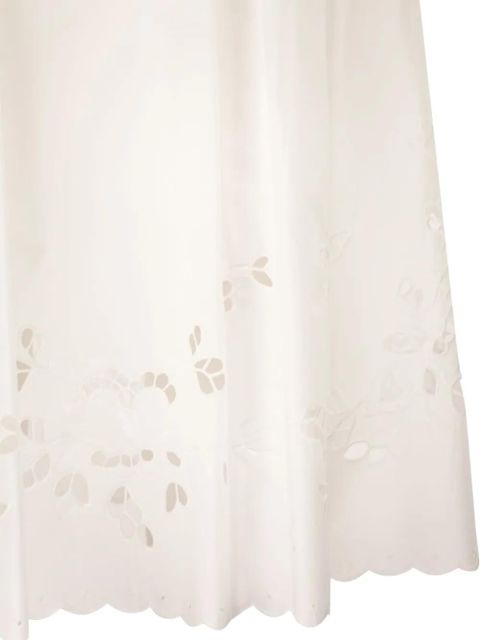 Weekend Max Mara Caravan embroidered midi skirt - White