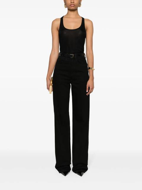 TOM FORD ribbed-knit racerback top - Black - zdjęcie produktu nr 2