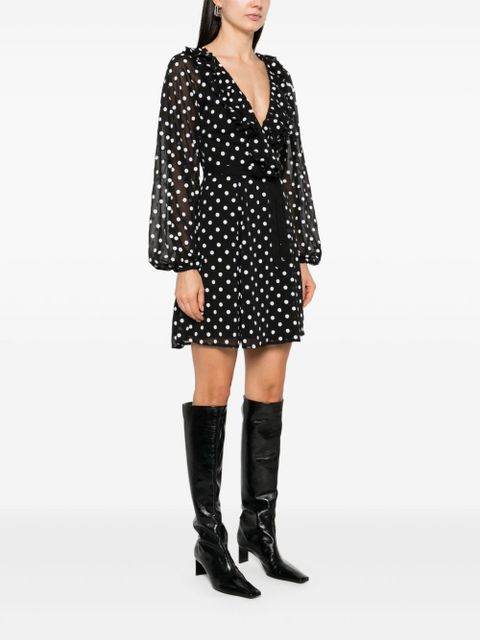 ROTATE BIRGER CHRISTENSEN ruffle-detail chiffon mini dress - Black - zdjęcie produktu nr 2