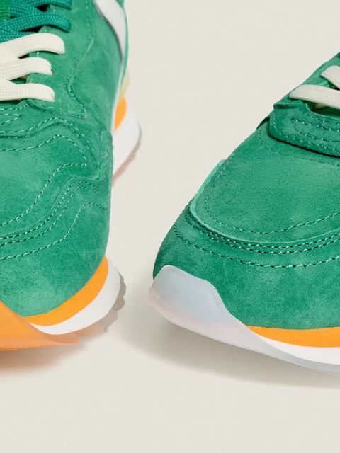 Hoff sneakersy zamszowe VIRDIS WOMAN kolor zielony 22402024 CITY