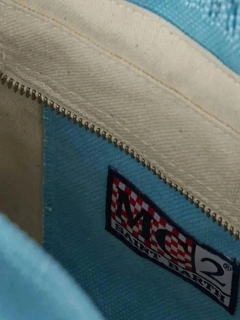 MC2 Saint Barth mini Vanity frayed tote bag - Blue