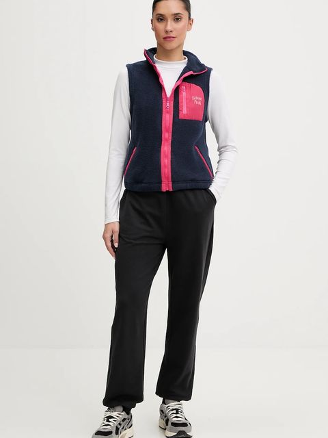 Banana Moon kamizelka polarowa Hillside damska kolor granatowy gładka SPRY.HILLSIDE - zdjęcie produktu nr 2