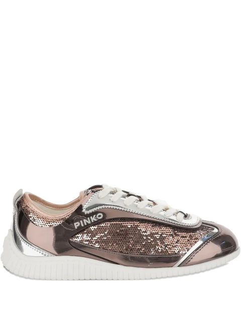 PINKO sequin-embellished low top sneakers - Brown - zdjęcie produktu nr 1