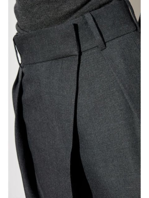 LOEWE wrap wool trousers - Grey