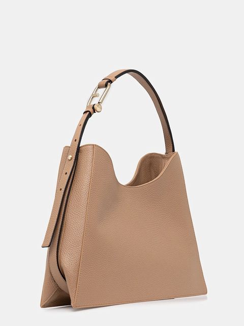 Furla torebka skórzana kolor beżowy WB01246.HSF000.YU500