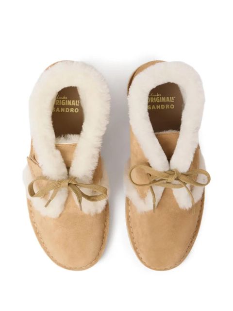 SANDRO x Clarks Originals desert boots cuir - Brown