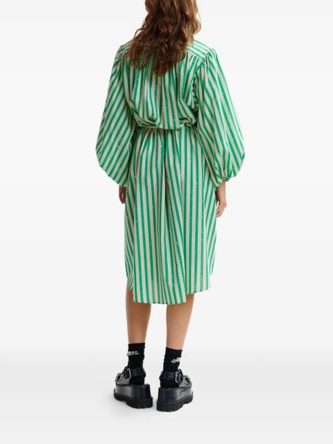 Essentiel Antwerp striped rhinestone midi dress - Green