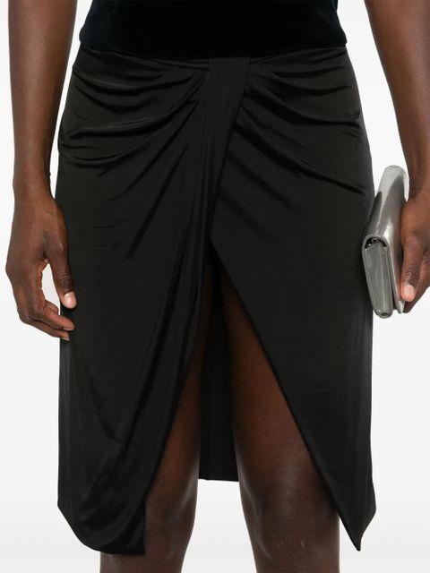 TOM FORD wrap jersey mini skirt - Black